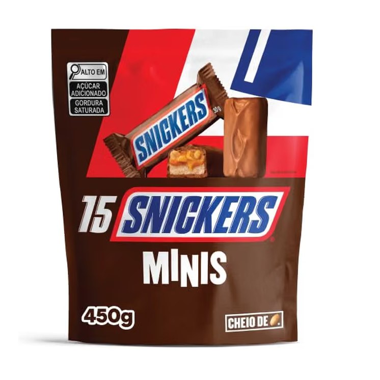 [3 UNIDADES] Chocolate Snickers Original Minis 15Un