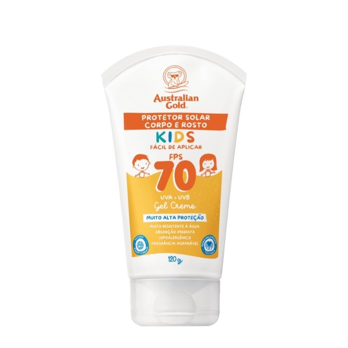 Protetor Corporal Gel Creme Australian Gold Kids FPS 70 120g