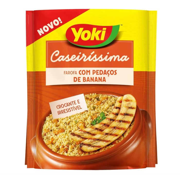 Farofa de Mandioca com Pedaços de Banana Crocante Yoki Caseiríssima Pacote 200g