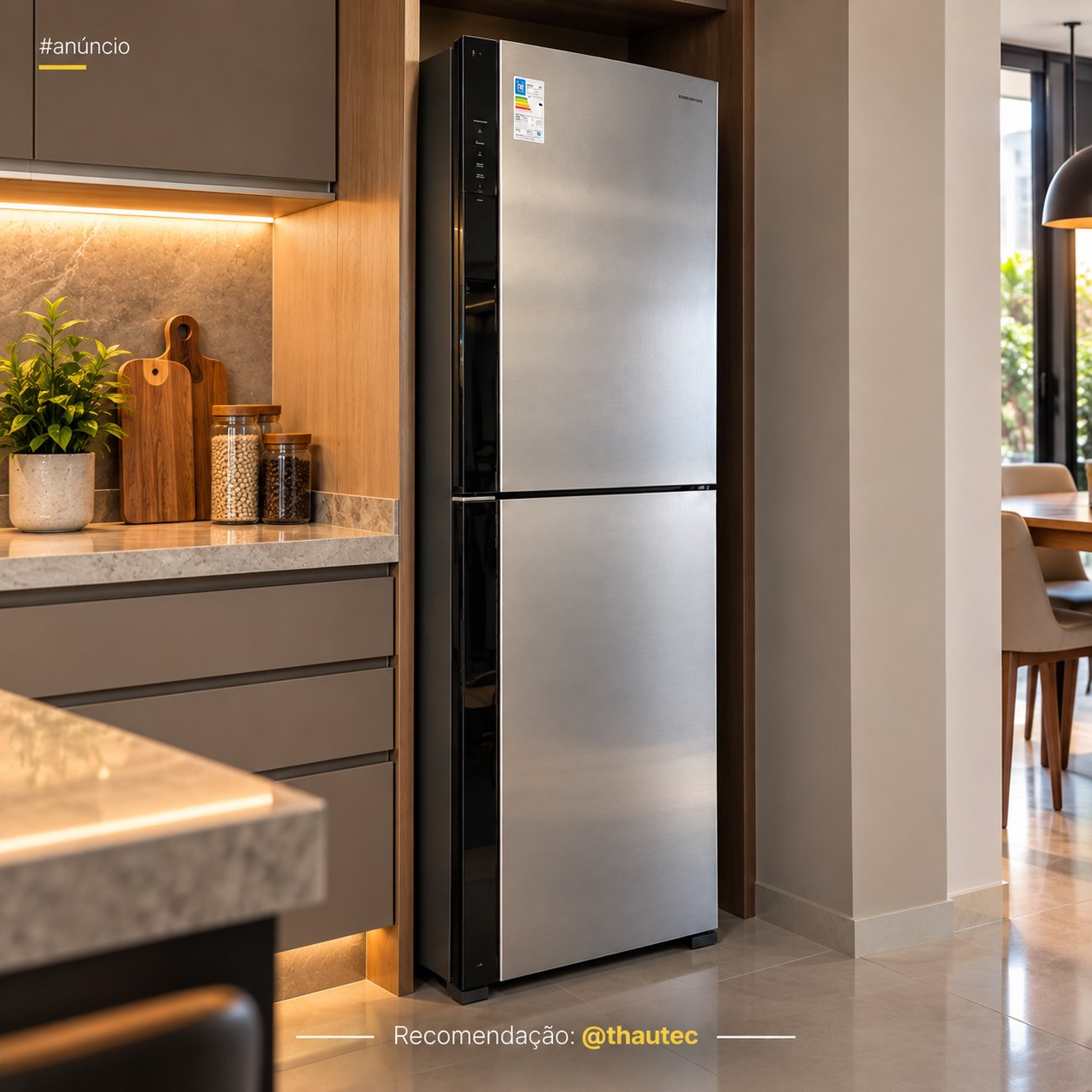 Geladeira 500L Inteligente Brastemp B= Smart Inverse Inverter Inox Bivolt (BRE66AK)