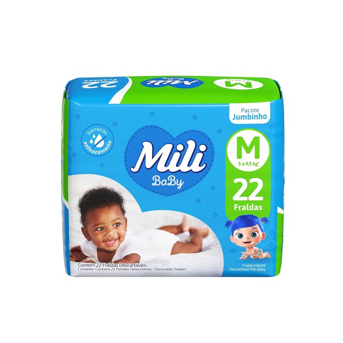 Fralda Mili Ultra Seca Jumbinho M 1x22