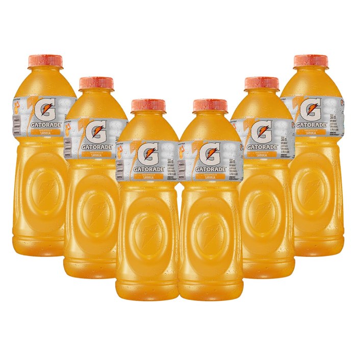 Isotônico Gatorade, Laranja, Garrafa 500ml, Pack com 6 unidades