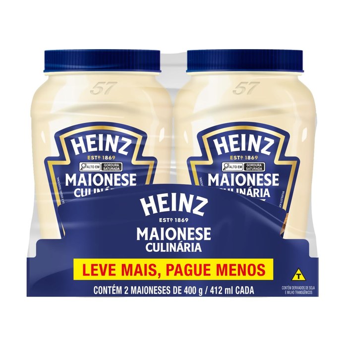 Heinz Pack Maionese Tradicional, 400G - 2 unidades