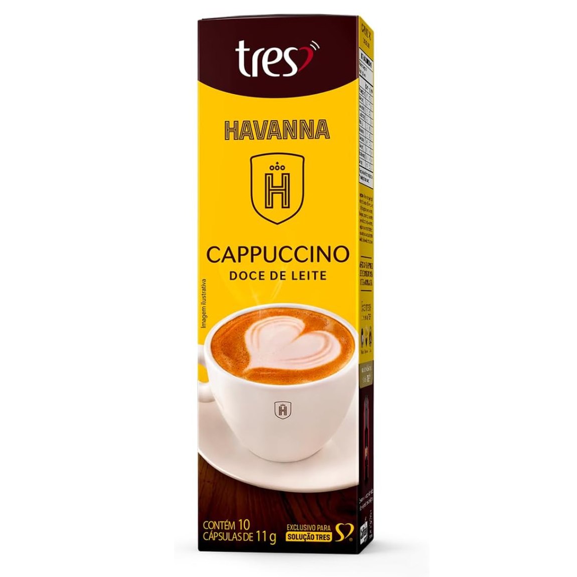 Capsula de Cappuccino Doce De Leite TRES 3 Corações 10 unid