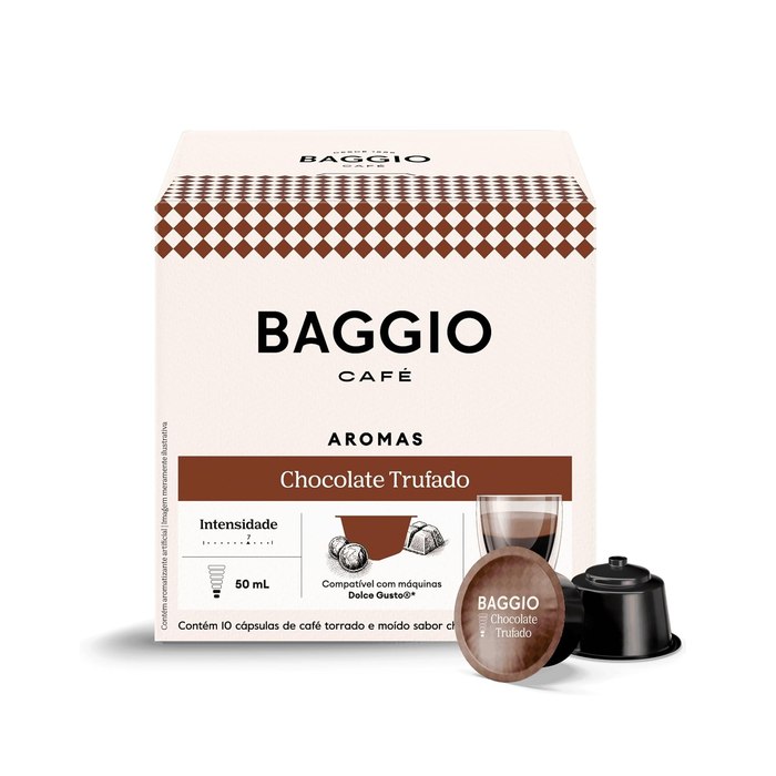10 Cápsulas de Café Baggio Aroma Chocolate Trufado