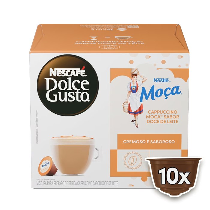 Cápsulas Nescafé Dolce Gusto Moça Cappuccino Doce de Leite 10 Cápsulas