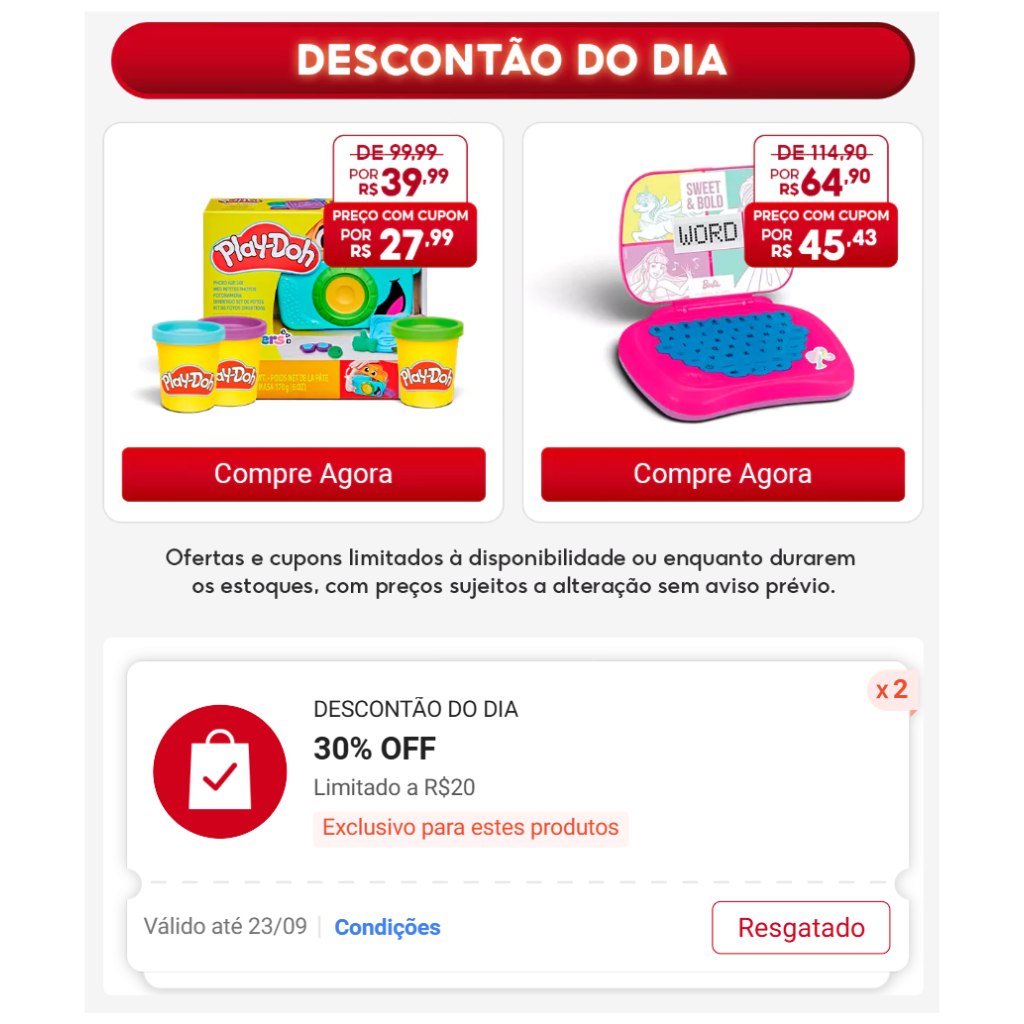 Massinha Play Doh Câmera Kit de fotos divertidas Hasbro - R$ 27,99