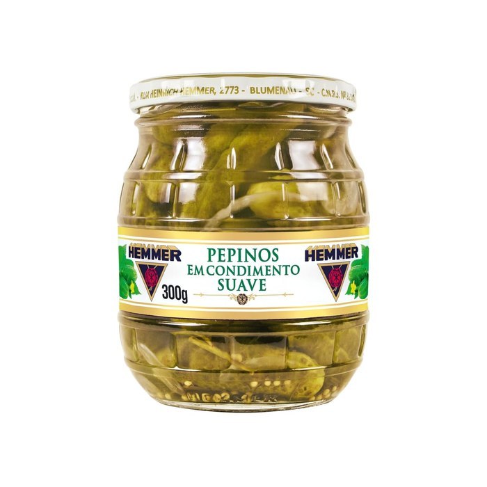 Pepinos em Condimento Suave Hemmer 300G