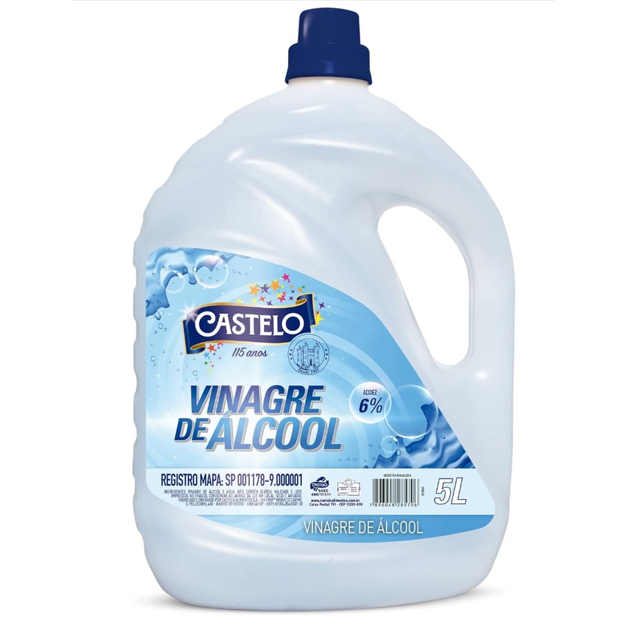 Vinagre de Álcool Concentrado 6% Castelo 5l