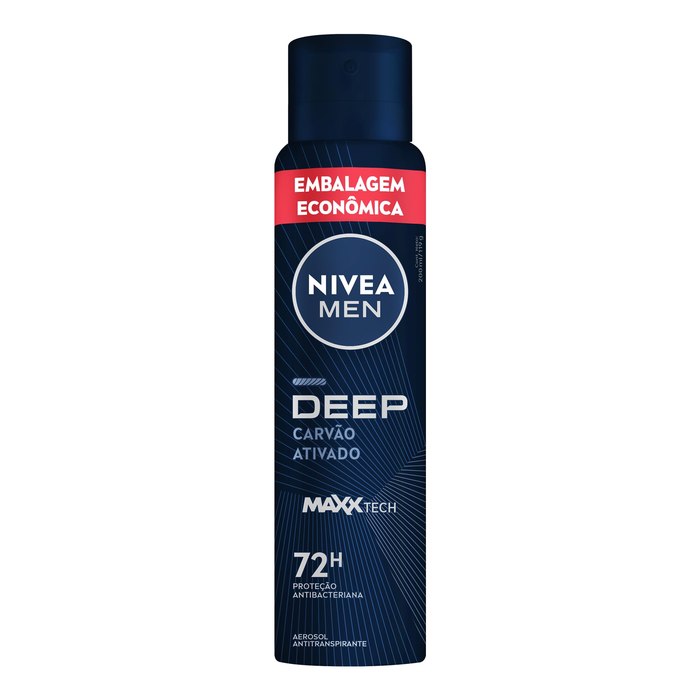 Desodorante Antitranspirante Aerossol Nivea Men Deep Carvão Ativado 200ml