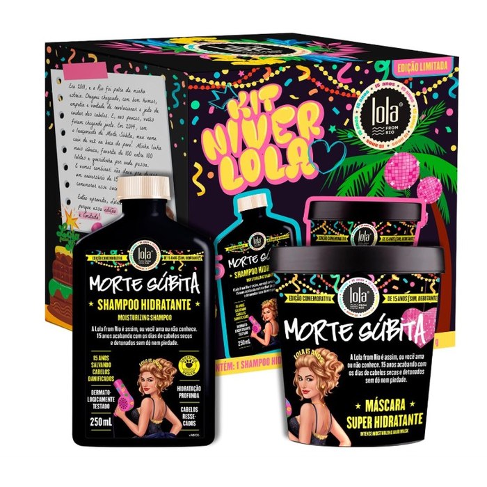 Kit Morte Súbita - Shampoo e Máscara - Edição comemorativa - Lola From Rio