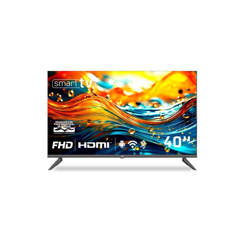 Smart TV HQ 40” Full HD - Android TV, Wi-Fi, Bluetooth - 3 HDMI, 2 USB, Gravação via USB - HQS40NKHM