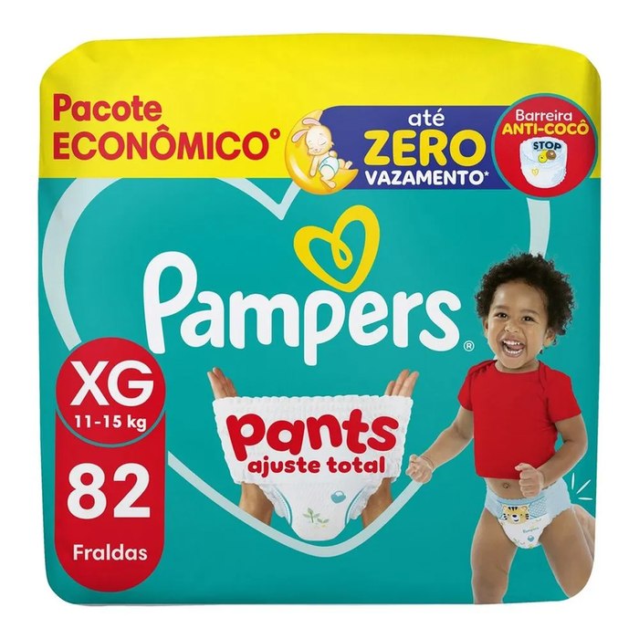 Fralda Pampers Pants Ajuste Total Tamanho XG 82 Unidades