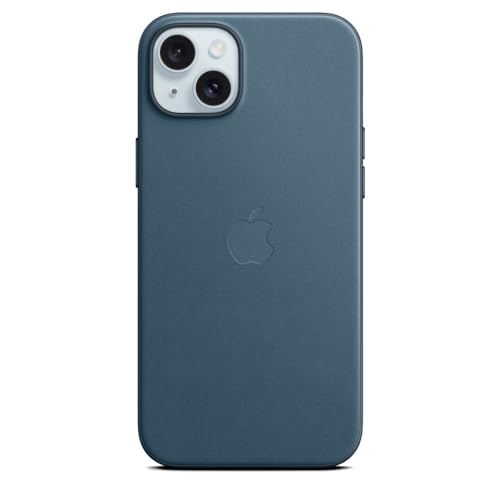 Apple Capa de tecido FineWoven com MagSafe para iPhone 15 Plus – Azul-Pacífico ​​​​​​​
