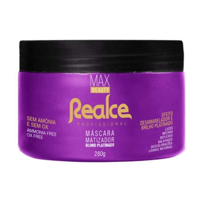 Máscara Realce Matizador Blond Platinado SoftHair - 280g, Soft Hair