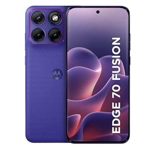 Celular Motorola Edge 70 Fusion 5G 256Gb 8Gb Ram + 16Gb Ram Boost, camera 50Mp Sony Lytia 710, Tela 1.5K extreme Amoled 144hz Roxo