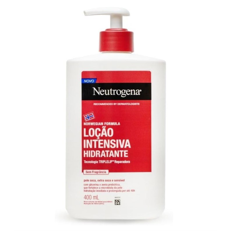 Neutrogena Hidratante Corporal Intensivo Norwegian, Sem Fragrância, 400ml