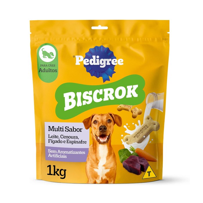 Biscoito Pedigree Biscrok Para Cães Adultos Multi, 1 kg