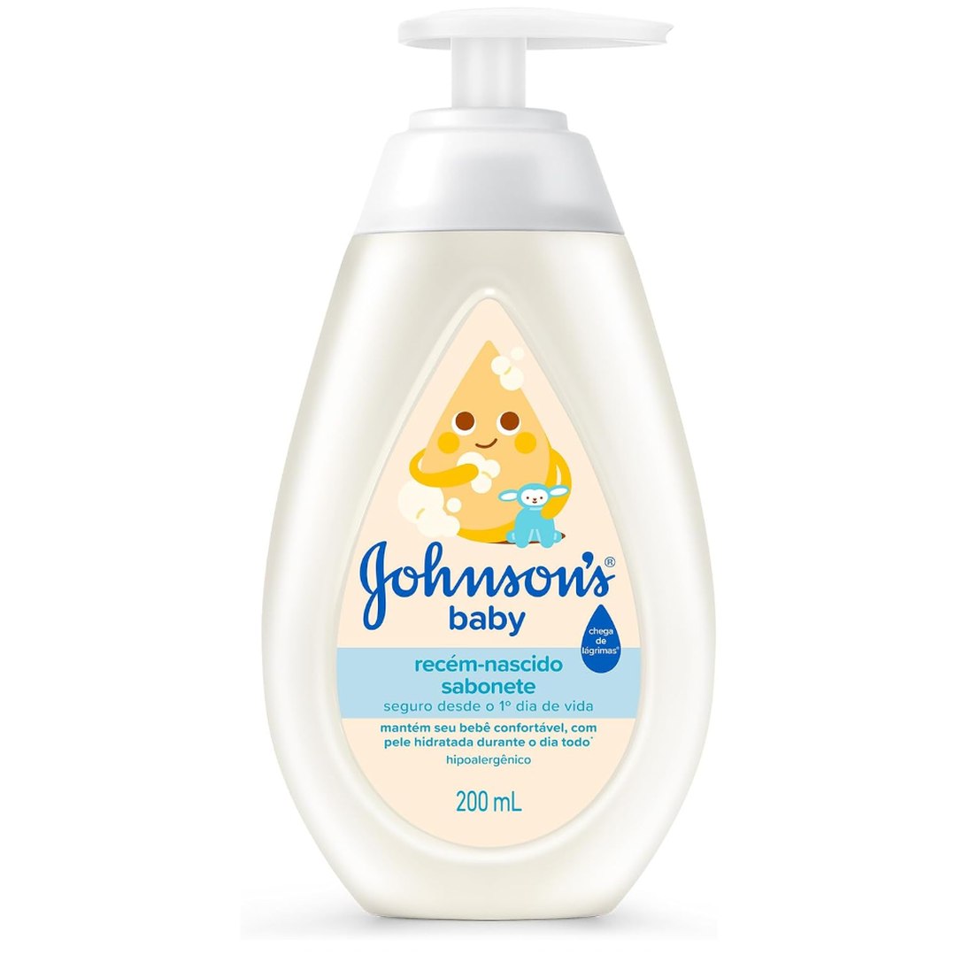 [3 UNIDADES] Sabonete Líquido Johnson's Baby Recém-Nascidos, 200ml