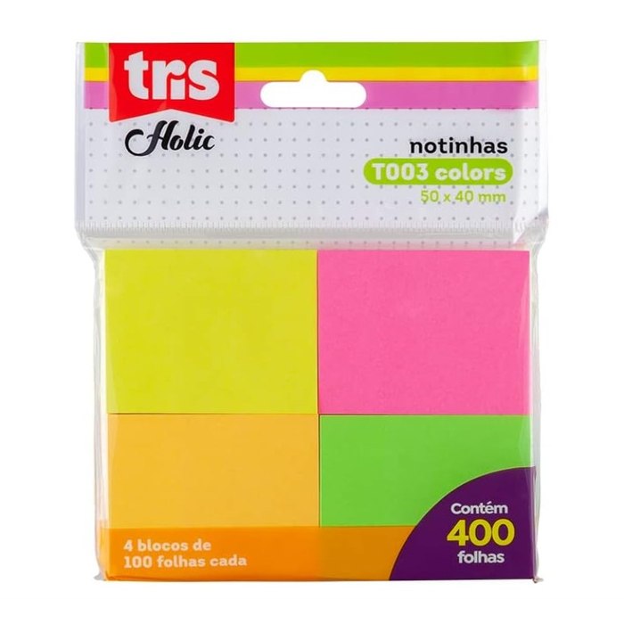Nota Autoadesiva 4 cores 400 folhas