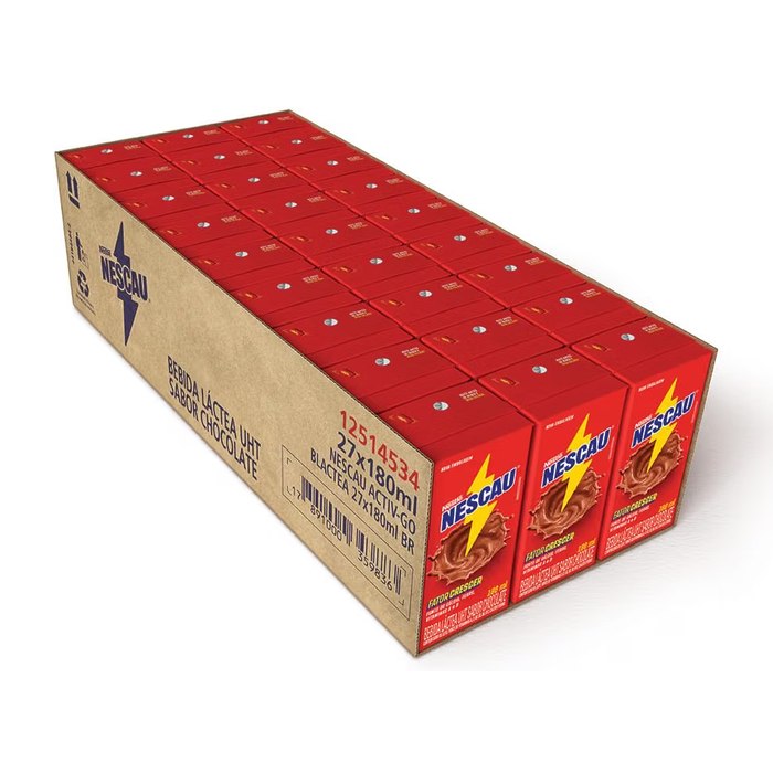 Nescau Bebida Láctea 180ml caixa com 27 unidades