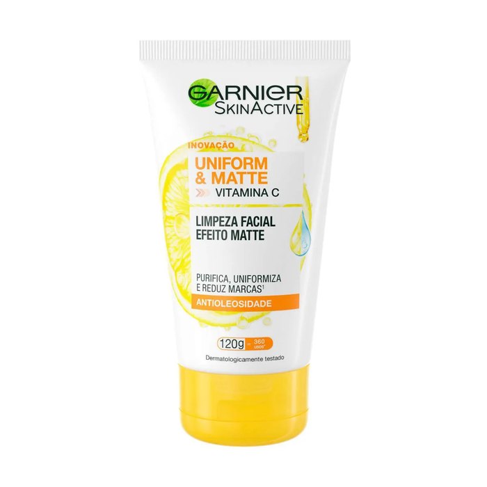 Sabonete Facial Antioleosidade Garnier Uniform & Matte Vitamina C 120g