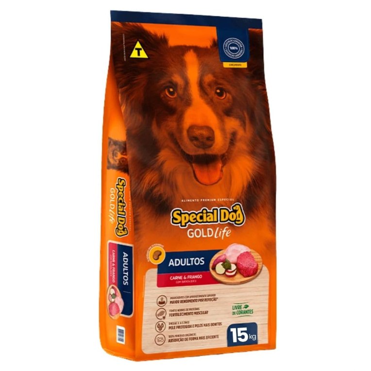 Ração Special Dog Gold Life para Cães Adultos Carne e Frango 15kg