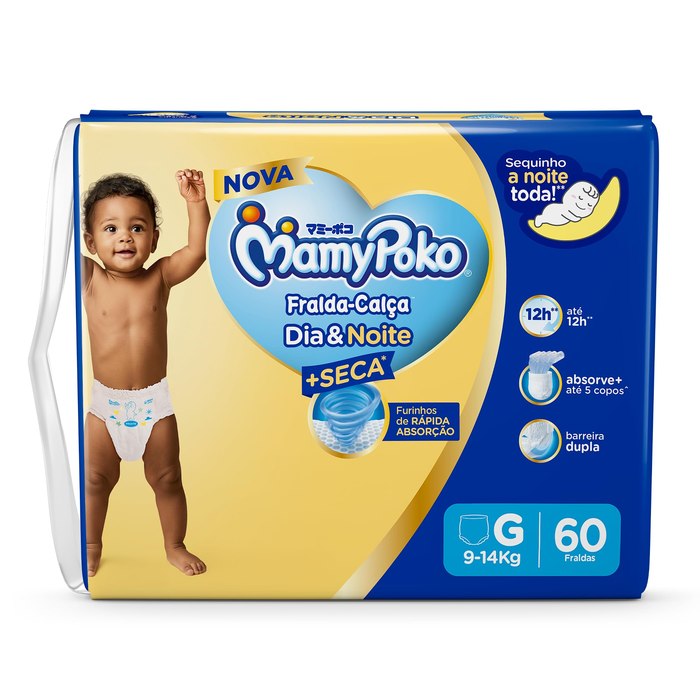 Fralda-Calça MamyPoko Dia&Noite G 60 Unidades