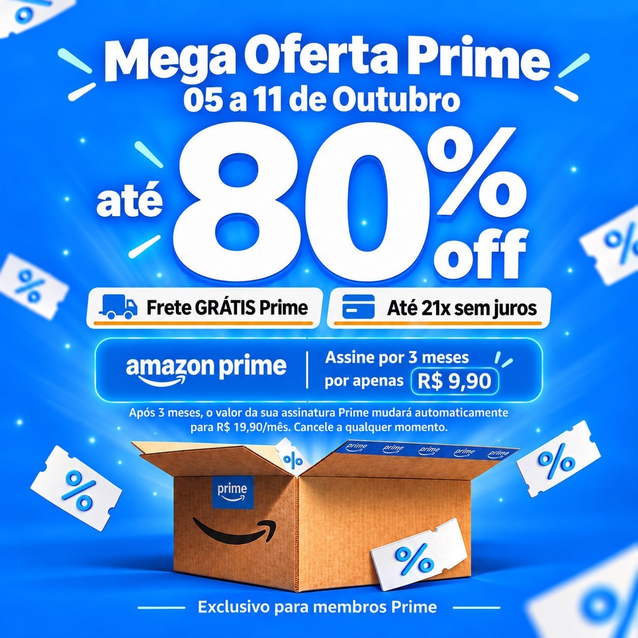Cartão Amazon Prime - Sem Anuidade / Sem taxa e 5% Cashback em todas as compras