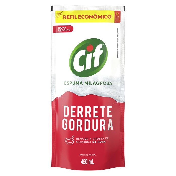 Limpador Especialista CIF Derrete Gordura Refil 450ml