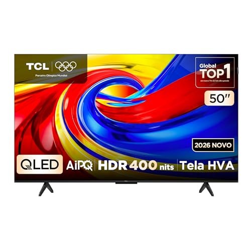 Smart TV TCL 50 Polegadas QLED 4K P7L WiFi Bluetooth Google TV HDR10+ 60 Hz AIPQ 50P7L