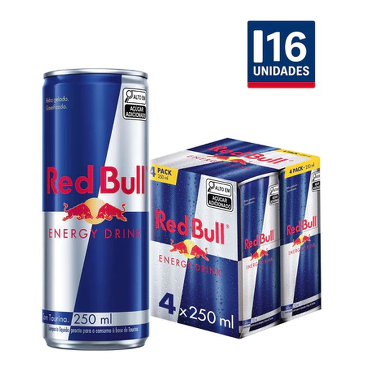 Kit com 16 Energético Red Bull cada 250ml