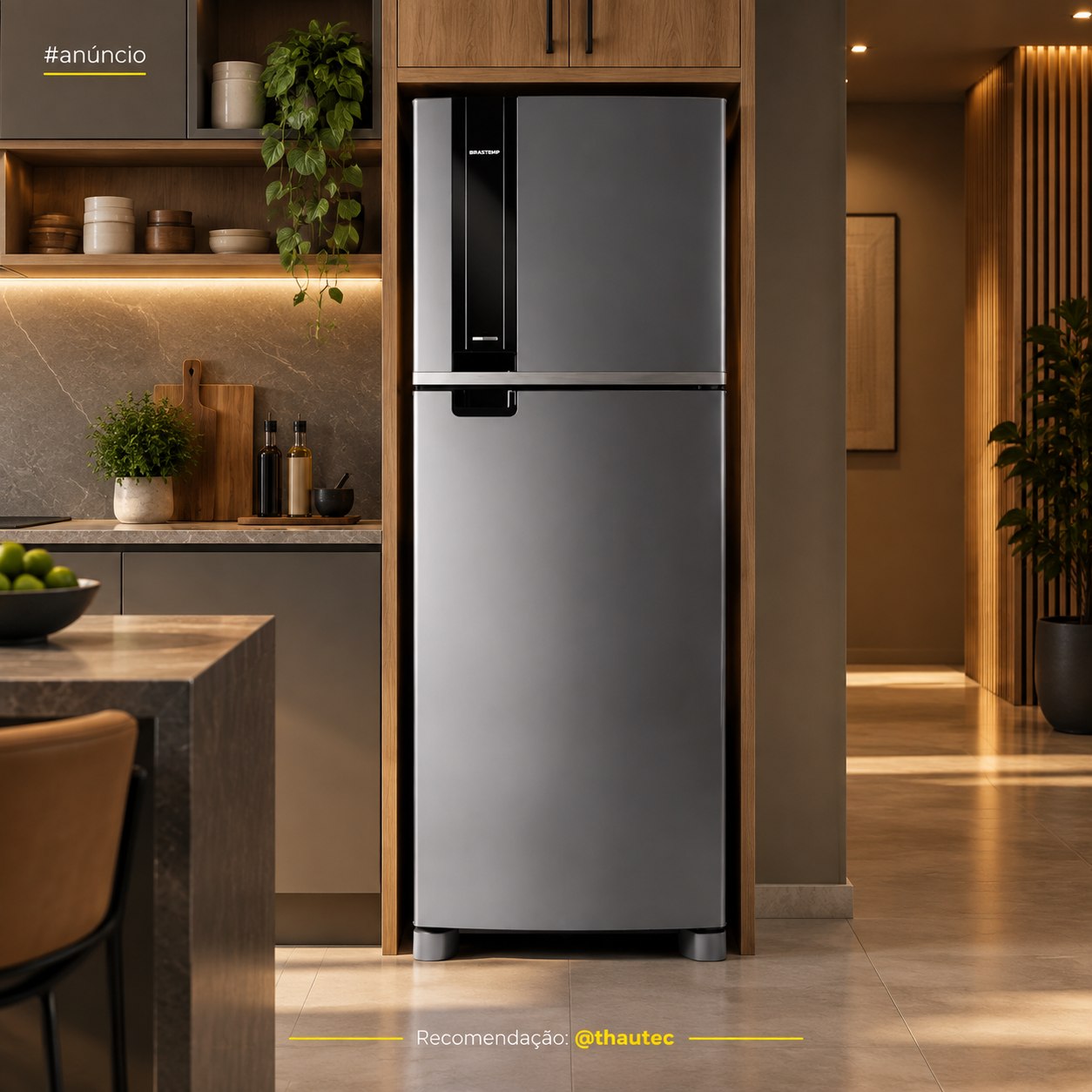 Geladeira Brastemp 385L Frost Free Inox Duplex INVERTER (BRM46MK)