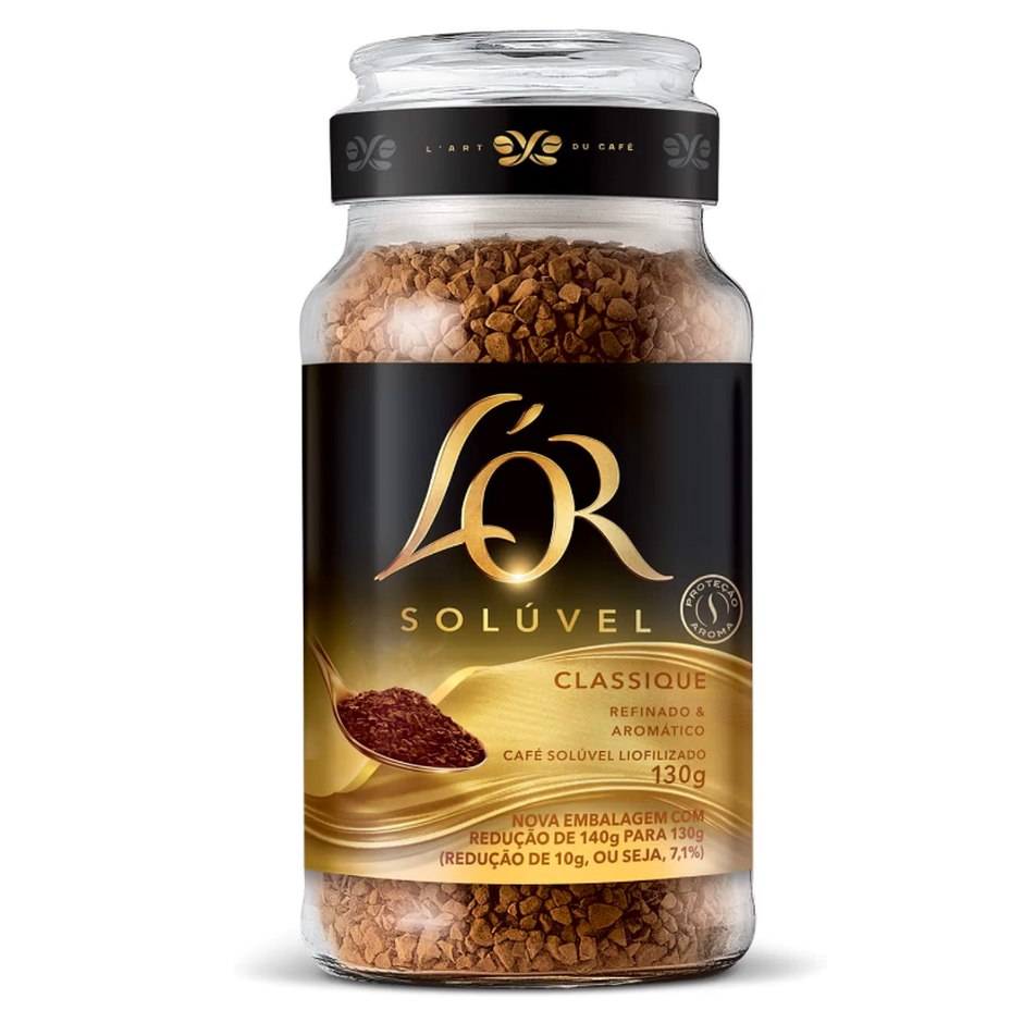 L'OR, Café Solúvel Classique Pote de Vidro 130g