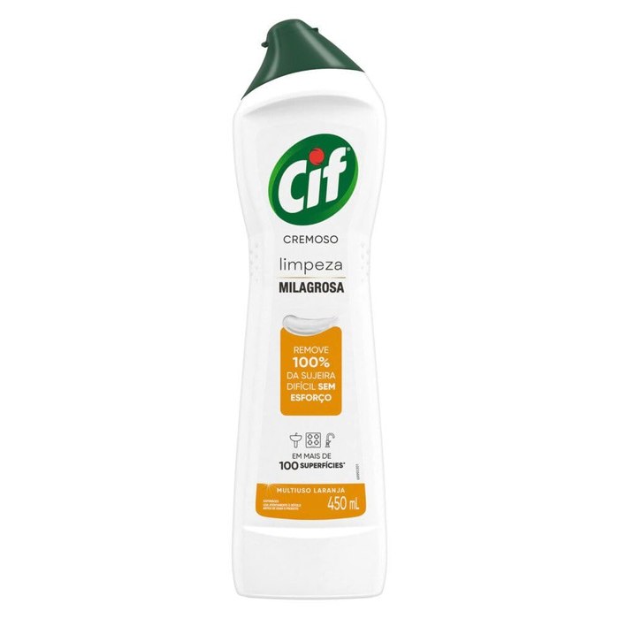 CIF Cremoso Limpeza Milagrosa Laranja 450ml