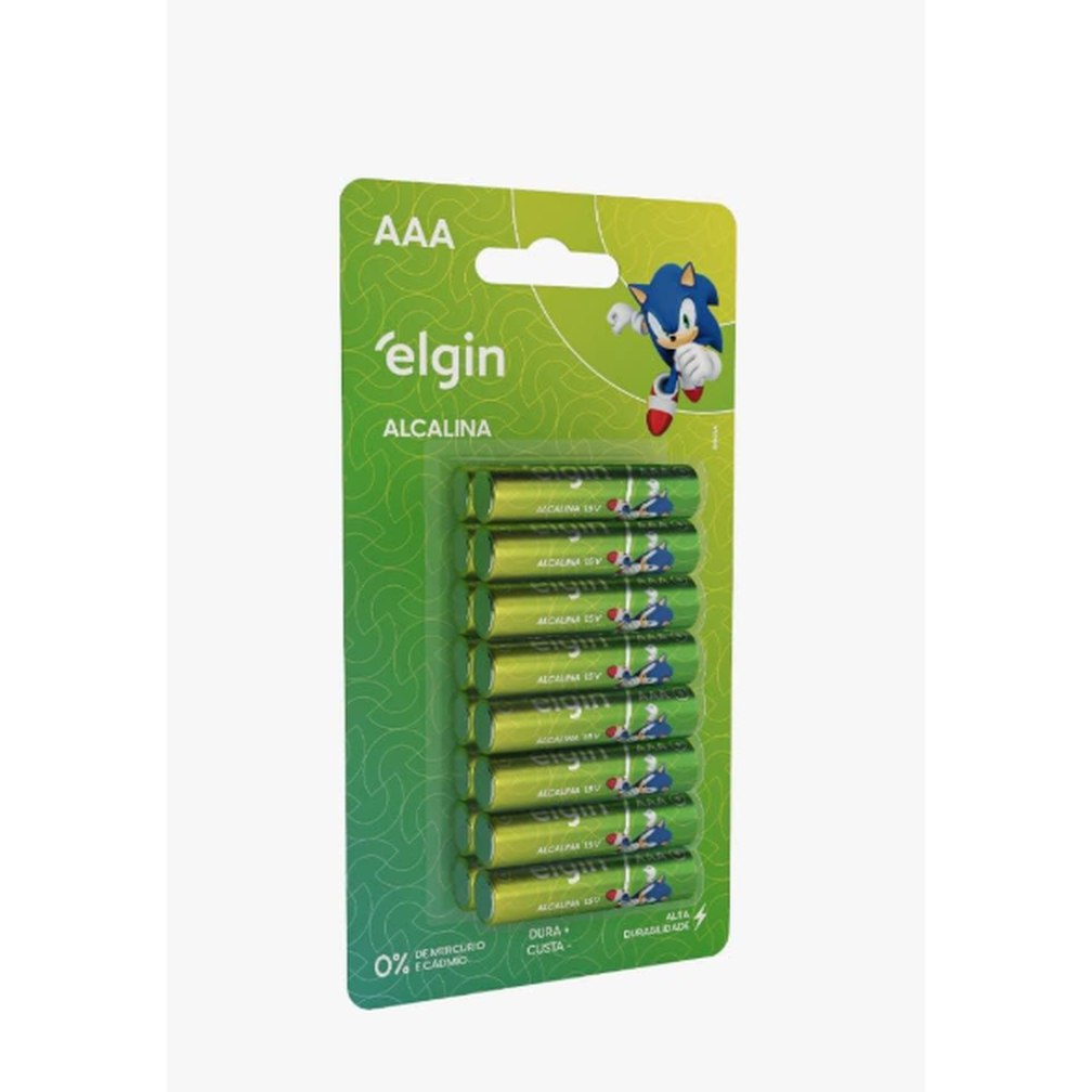 Pilha Alcalina AAA com 16 unidades Elgin Palito