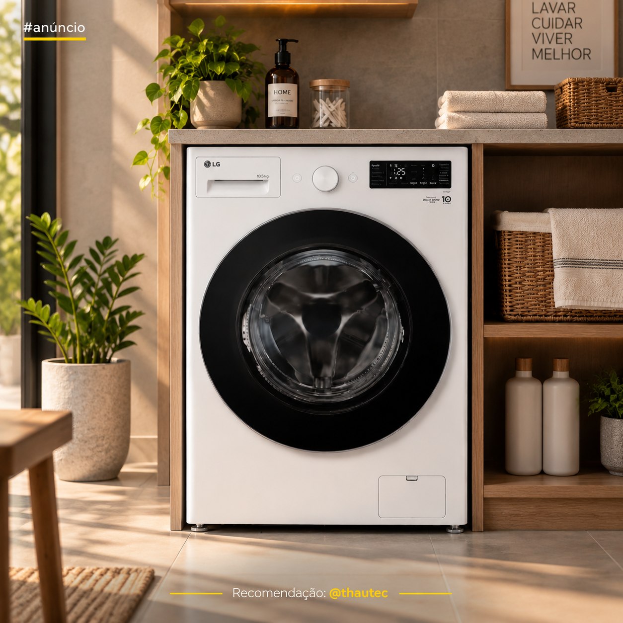 Lava e Seca Smart 16kg com Inteligência Artificial AI DD LG 220v (WD16WNTS6B)