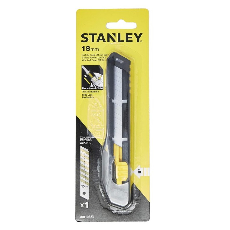 STANLEY Estilete Retrátil com Trava Automática 18mm