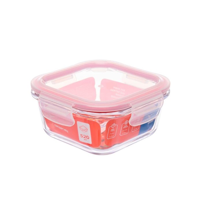 Pote de Vidro Tampa Hermética Invicta 0.52L Vermelho