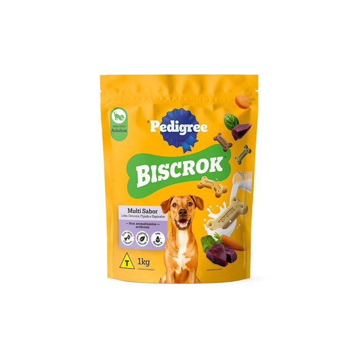 Biscoito Pedigree Biscrok Para Cães Adultos Multi 1kg