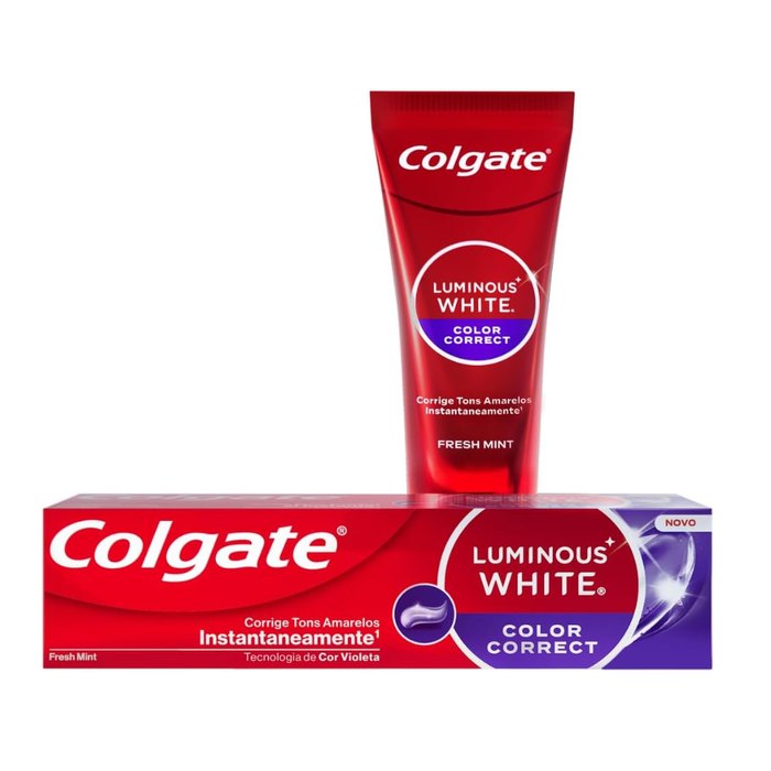 Colgate Luminous White Color Correct Creme Dental Clareador, 70g