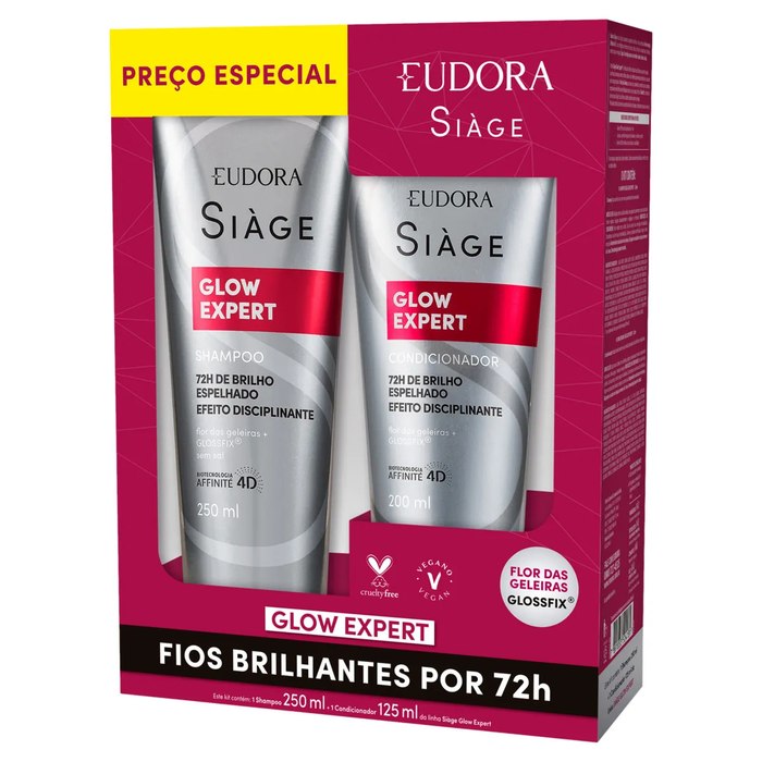 Promopack Eudora Siàge Glow Expert Shampoo 250ml + Condicionador 125ml