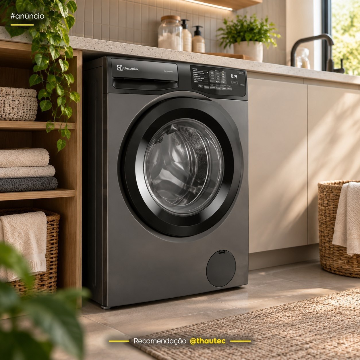 Lava e Seca Electrolux 12Kg Cinza Ônix Inverter com Água Quente e Lavagem Inteligente (LSC12)