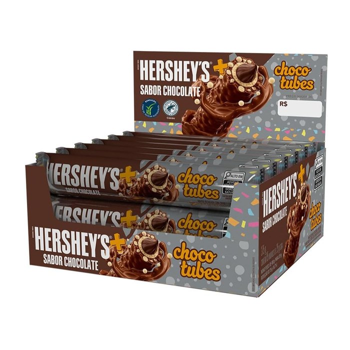 Hershey's Biscoito Wafer Recheado Chocotubes Ao Leite Sabor Chocolate