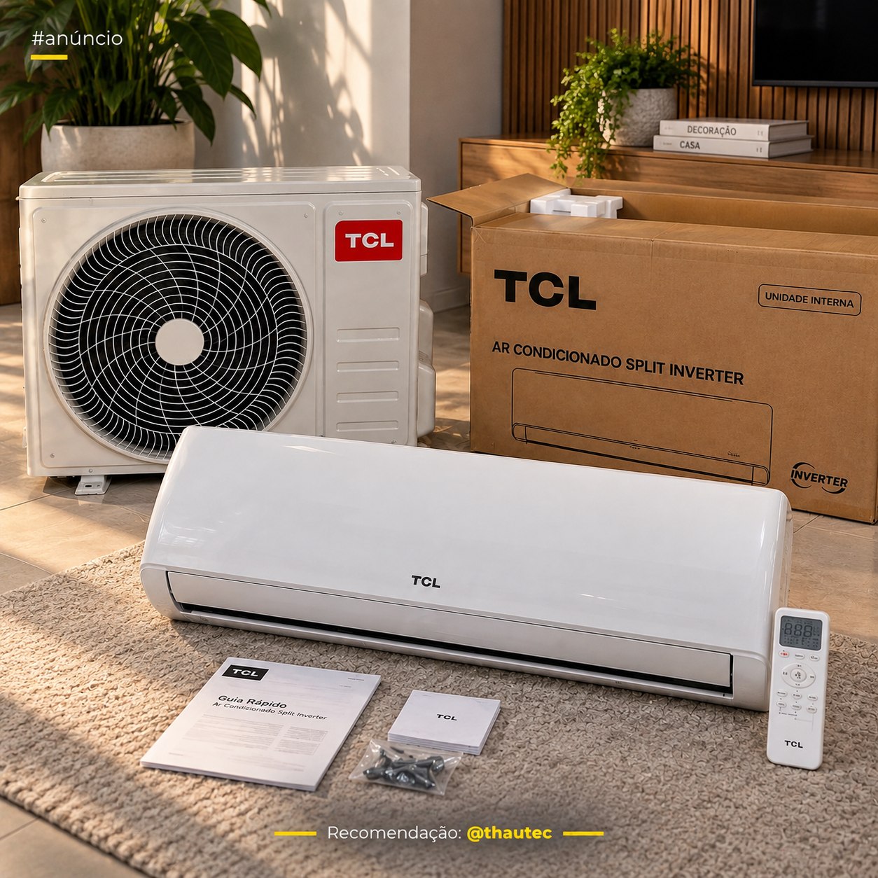 Ar Condicionado Inverter TCL BreezeIN AI 24.000 BTUs Frio