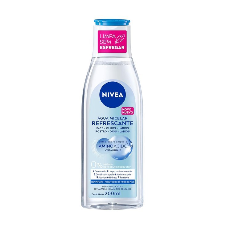 Água Micelar Refrescante Nivea Solução de Limpeza 7 em 1 200ml
