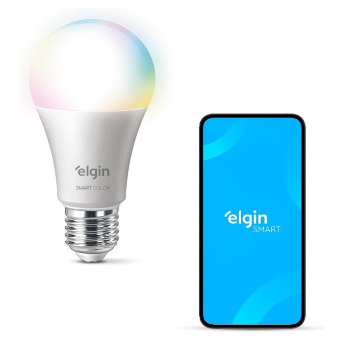 Lâmpada Inteligente Smart Color 10W Elgin RGB Wifi Compatível com Alexa e Google Home