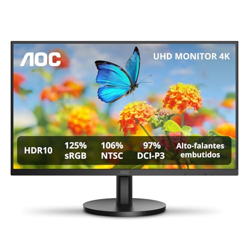 Monitor AOC 27" 4K U27B3A HDR10 Alto falantes Integrados Bivolt AOC