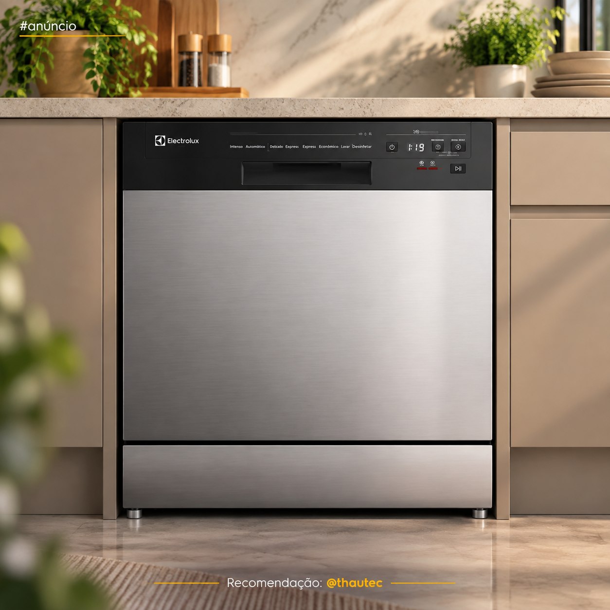 Lava-louça Electrolux 8 serviços Inox Com Programa Lava E Seca (LS08E)