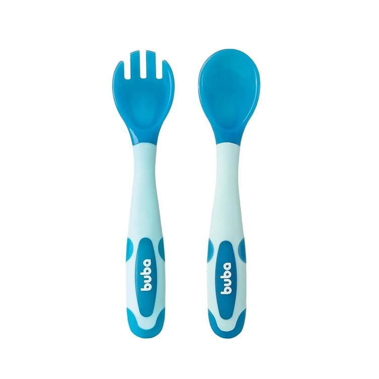 Kit de Talheres Buba Flexíveis Termossensíveis Azul
